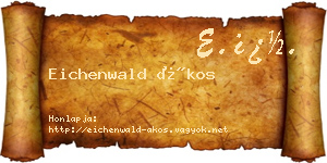 Eichenwald Ákos névjegykártya